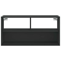 Tv-meubel 80x31x39,5 cm bewerkt hout en metaal zwart 4