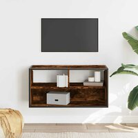 Tv-meubel 80x31x39,5cm bewerkt hout metaal gerookt eikenkleurig 3