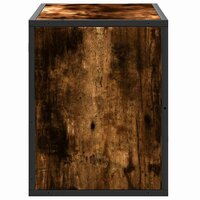Tv-meubel 80x31x39,5cm bewerkt hout metaal gerookt eikenkleurig 5