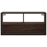 Tv-meubel 80x31x39,5 cm bewerkt hout metaal bruin eikenkleurig 4