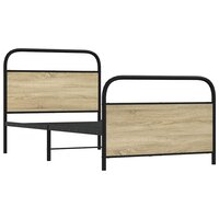 Bedframe zonder matras bewerkt hout sonoma eikenkleur 90x200 cm 5