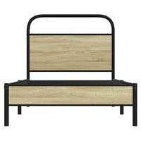 Bedframe zonder matras bewerkt hout sonoma eikenkleur 80x200 cm 5