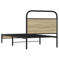 Bedframe zonder matras bewerkt hout sonoma eikenkleur 80x200 cm 7