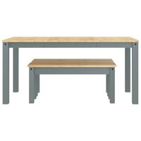 3-delige Eetset Panama massief grenenhout grijs 7