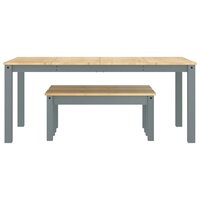 3-delige Eetset Panama massief grenenhout grijs 7