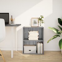 Boekenkast 60x30x77 cm bewerkt hout grijs sonoma eikenkleurig 3