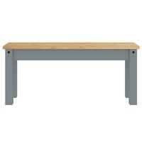Eetkamerbank Panama 105x30x45 cm massief grenenhout grijs 4