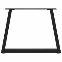 Eettafelpoten 2 st V-vormig 70x(42-43,3) cm staal zwart 5