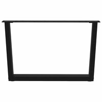 Eettafelpoten 2 st V-vormig 70x(42-43,3) cm staal zwart 4