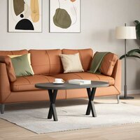 Salontafelpoten 2 st X-vormig 38x(42-43) cm staal zwart 2