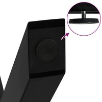 Salontafelpoten 2 st X-vormig 38x(42-43) cm staal zwart 9