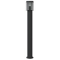 Vloerlamp voor buiten met sensor 110 cm roestvrijstaal zwart 6