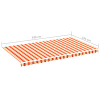 Vervangingsdoek voor luifel 6x3,5 m geel en oranje 6