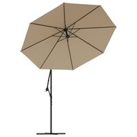Vervangingsdoek voor zweefparasol 350 cm taupe 4