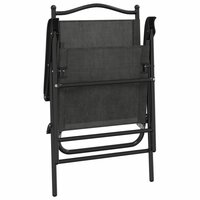 Tuinstoelen 2 st inklapbaar staal en textileen gem&ecirc;leerd grijs 8