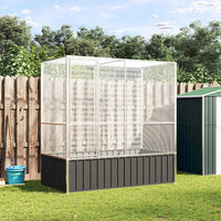 Voli&egrave;re 210,5x107x212 m staal zilverkleurig 3