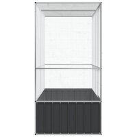 Voli&egrave;re 210,5x107x212 m staal zilverkleurig 5