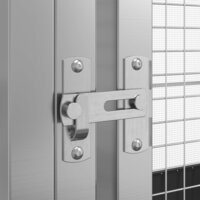 Voli&egrave;re met verlengstuk 725x307x212 m staal zilverkleurig 6