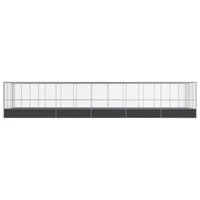 Voli&egrave;re met verlengstuk 1139x307x212 m staal zilverkleurig 3