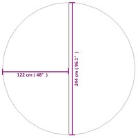 Zwembadgrondzeil &Oslash;244 cm polyester geotextiel lichtgrijs 7
