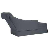 Chaise longue met bolster&amp;rechterarmleuning fluweel donkergrijs 6