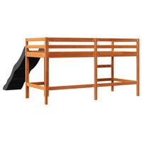 Kinderhoogslaper zonder matras grenenhout wasbruin 80x200 cm 7