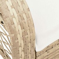 Tuinschommelstoel met kussens poly rattan beige 8