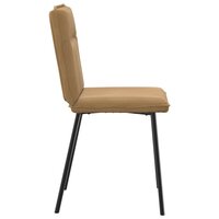 Eetkamerstoelen 2 st fluweel bruin 5