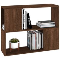 Boekenkast/kamerscherm 80x24x63 cm bruin eikenkleur 4