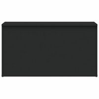 Opbergkist 84x42x46 cm bewerkt hout zwart 4