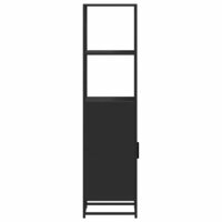 Hoge kast 35,5x35x139 cm bewerkt hout en metaal zwart 6