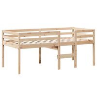 Hoogslaper met dak massief grenenhout 90x200 cm 5