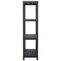 Opbergrek 100 kg 60x30x138 cm kunststof zwart 3