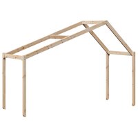 Halfhoogslaper met ladder en bedhuis grenenhout 90x200 cm 6