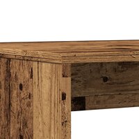 3-delige Eettafel en bankenset bewerkt hout oud houtkleurig 8