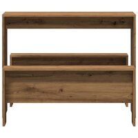 3-delige Eettafel en bankenset bewerkt hout artisanaal eiken 4