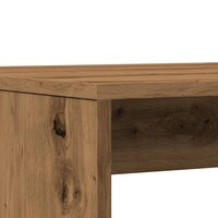 3-delige Eettafel en bankenset bewerkt hout artisanaal eiken 8