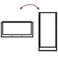 Haardhoutrek 55x30x116 cm staal zwart 8