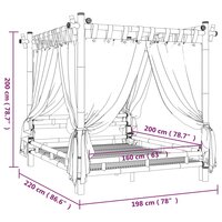 Hemelbed 160x200 cm bamboe 9