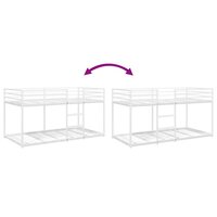 Stapelbed zonder matras 90x190 cm staal wit 8