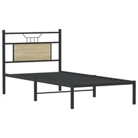Bedframe zonder matras hout sonoma eikenkleurig 75x190 cm 5