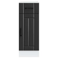 Keuken onderkast Lucca bewerkt hout zwart 4