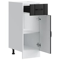 Keuken onderkast Lucca bewerkt hout zwart 5