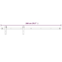 Beslagset voor schuifdeur 200 cm staal wit 7
