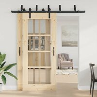 Doos met onderdelen voor schuifdeur 200 cm staal zwart 3