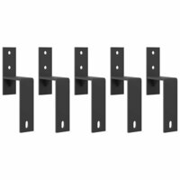 Doos met onderdelen voor schuifdeur 200 cm staal zwart 4