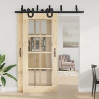 Doos met onderdelen voor schuifdeur 183 cm staal zwart 3