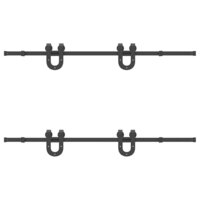 Doos met onderdelen voor schuifdeur 183 cm staal zwart 6