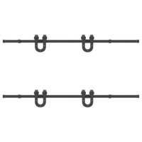Doos met onderdelen voor schuifdeur 200 cm staal zwart 6
