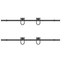 Doos met onderdelen voor schuifdeur 183 cm staal zwart 6